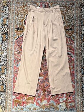 Zara woman’s  Tan Straight-Leg Chinos